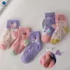 Socks 5 Pairs/Lot Winter Kids Boys Girls Cotton Socks Hot Warm Baby Toddlers Thick Terry Children Thermal Christmas Socks Miaoyoutong