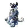 Long Fur Husky Dog Fox Mascot Costume Fursuit Abito Halloween Abito di Natale Festa