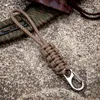Keychains Mkendn 군사 꼰 파라코드 카라 바라 기인 키 체인 야외 비상 생존 배낭 키 링 끈