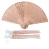 50pcs Fans de ventilateur en bois personnalisés Favors et cadeaux pour les ventilateurs de la main de santal de sandal décoration de mariage ventilateur pliants 0424