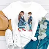 T-shirt pour femmes t-shirt garçon fils heureux carton maman maman maman dessin animé mode imprimé dame t-shirts top womens graphic t-shirt femelle tee 240423