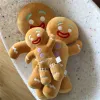 Coussins Ins Gingerbread Man en peluche Biscuit Shrek Toys Sleeping Bookies Rendeer Cushion Pillow Sofa Sofa Doll