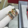 Stullo di design a diamante oro tre orecchini ad anello di colore per donne 18k rosa separazione oro più alta con le orecchini originali di carrtiraa