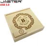 Drives Jaster USB 3.0 Logo du client Album photo en bois USB + Box USB Flash Drive U Disk Penrive 8B 16B 32B 64 Go Photography Wedding Gift