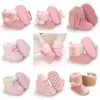 Mats Classic 018M Baby Autumn/Winter Boots Girl Baby Boy Pink Warm Shoes Solid Fashion Preschool Puzzle Ball The First Walking Shoe