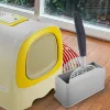 Housebreaking Cat Litter Scoop Holder Universal Cat Litter Scooper Stand Durable Storage Container Bathroom Trash Can Cleaning Storage Grey