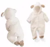 Enstycken nyfödda baby rompers Autumn Winter Warm Fleece Baby Boys Costume Baby Girls Clothing Animal Total Baby Jumpsuits