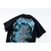 T-shirt maschile Hellstar American High Street Boyes Alien Short Short Shorted Mens e abiti da donna in cotone da donna