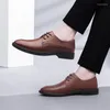 Casual schoenen Echte lederen heren zachte antislip rubber Oxford trouwjurk klassiek zakelijk mannelijk schoeisel