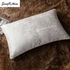 Songkaum 100％Mulberry Silk Pillow Child Adult Health Care Pillows100％Cotton Satin Jacquard Cover Neck Guard 240424