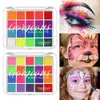 Peinture corporelle 20 couleurs visage peinture corporelle non toxique coffre facile à nettoyer peinture de corps Noël Halloween Makeup Party Tools D240424