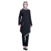 Kleidung 2pcs Eid Mubarek Muslim Bankett Anzüge Frauen Mode asymmetrische Bluse Kleiderhose für Arabische Kleider im Nahen Osten Kleid Sets