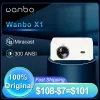 System Wanbo X1 Mini Global LED Proteclable Projector 1280*720p Wsparcie Full HD 1080p 300ansi Lumens Wificompatible Beatter