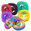 Decompression Toy 1 Pc Colorful Decompression Fidget Toy Silicone Anti Stress Finger Hand Grip Controller Spinner Toys for Adult Children Ring d240424