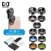 Lens Apexel 11 In 1 telefoon Lenskit Fisheye brede lens Full Colorgrad Filter Cpl Nd Star Filter voor iPhone Xiaomi Alle smartphone