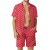 Men's Tracksuits Red White Polka Dot Men Desenou