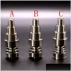 Andere handgereedschap 3 -stijl titanium nagel 10 mm 14 mm 18 mm 6 in 1 oneindig domeloze nagels verstelbare mannelijke of vrouwelijke olie gr2 druppel levering h otvon