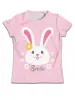 Tees Pink Girl Short Sleeve Tshirt Kids Cartoon Girls Clothes From 3 to 12 Years Old Rabbit Graphic Top Birthday T Shirts Summer Tee