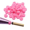 Bit 20/50pcs perforazione per trapano tappi rosa di protezione in plastica utilizzati su bit per perforazione per chiodi da 3/32 "utensili per unghie Accessori elettrici prevenire la polvere