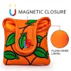 Aids Golf Putter Cover Golf Square Mallet Putter Headcover Head Cover Magnetic It's Oranges Mallet Headcover Fits for All Brand