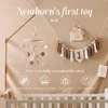 Baby Bed Bell 0-12 месяцев Crib Mobile Rattles Toys Musical Box держатель Arm Игрушка