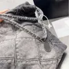 Bolsa de diseñador Denim Compre Bag Tote Mochila Viajes Mujer Cuerpa Bolso de bolso más caro con cadena de plata Gabrielle Luxurys Hanl