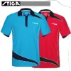 T-Shirts Original Stiga Table Tennis Clothes Sportswear Quick Dry Short Sleeved Men Ping Pong Shirt Women Sport Jerseys 75121/75141