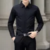 Men's Dress Shirts Male Formal Plain For Office Shirt Business Long Sleeve Red Original With Collar Tops Regular Trendyol Cool I