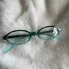 Okulary przeciwsłoneczne retro anty-blue lekkie okulary Kroean Y2K HARAJUKU Square Frame Women Men Men Bez makijażu Kontrastowanie urocze dekoracyjne