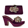 Dress Shoes Latest Rhinestone And Bag Set Womens Platform Heels Women Italian Bags Matching Wedding Bride