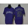 Jerseys de baseball en maillot Rocky Mountains Colorado Rocks Broidered Bomber