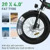 Cykel Hitway Foldbar Electric Bike för vuxna, 20 "x 4,0 fettdäck Ebike med 750W motor, 48V/15AH, 7SPEED Electric Bicycle