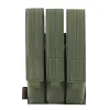 Holsters Vulpo Tactical Rifle Triple Magazine Pouch Modular Molle Triple Mag Pouch Carrier för MP5 MP7 Kriss Hunting Airsoft