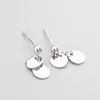 Stud Earrings 925 Sterling Silver Round Smooth Studs Minimalist Fashion Fine Jewelry For Women Party Elegant Accessories