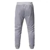 Herrenhosen reine Farbe Jogger Männliche Jogginghosen Taschenkordel Sport Arbeit Hose für Männer lange Hose lässig Streetwears Ropa Hombre