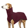 Hundkläder Greyhound Daily Winter Coat High Collar Neck Artifical Fleece Handing Lurcher Pet Clothes Warm Casual Whippet Cold Weather