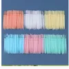 100 PCS Double-Headed Oral Care Brush Pick Interdental Brush Teeth Sticks Oral Cleaning Plastic Floss Toothpick