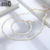 Effie Queen 14K Gold Natural Natural Freshwater Pearl Choker Collier pour femmes 925 Collier de chaîne de papier en argent Collier GPN13 240412