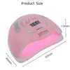 Nail Polishing Lamp For Curing All Gel Polish Dryer With Large 66LEDs LCD Smart Tools 240415