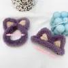 Accessoires de cheveux Enfants mignons Soft Hair Band Faux Fur Animal Cartoon Oreilles Clips de cheveux Filles Srunchies Rubbers Bands Kid Hairpins Hair Accessoires