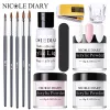 Líquidos Nicole Diary Nail A acrílico Polvo Conjunto de liquidaciones Decoración de arte para el kit de manicura Cristal Umator de uñas con punta de uñas 3D Herramienta de talla