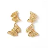 Dangle Ohrringe Lucky99 Trendy Gold Color Hohlfutter Ohrring Mode Insekt Zinklegierung Drop für Frauen Schmuck