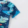 Swimwear Baby Boy Swimsuit Zipper Rash Guard Sun Protection Swimwear Animal Print Bathing Suits Beachwear