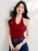 Women's Tanks Korean Camisole For Women Ribbed Slim Fit Crop Tops Y2k Summer Fashion Female Red Tank 2024