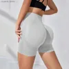 Kvinnors shorts Kvinnor Sömmar Gym Hög midja Fitness Tight Biker Quick Torking Cykelträning H240424