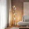 Floor Lamps Nordic Minimalist Creativity Glass Shade Led Lamp Living Room Home Decor Corner Sofa Bedroom Bedside Standing Table Light