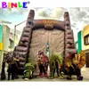 10m width (33ft) with blower Jurassic Park Dinosaur parks theme used inflatable dragon entrance arch air balloon decoration toys sport for advertising