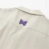 Koszulki męskie igły dżinsowe koszulę Pojedynczy rząd guzików