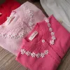 Truien roze 100% katoenen babymeisjes trui openste steek vest babyjas meisjes jas voor 1 2 jaar oude babykleding rkc195102