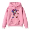 Sweatshirts Pomni Die erstaunlichen digitalen Zirkus Kinder Sweatshirts Cartoon Anime Hoodies Kinderkleidung Harajuku Pullver Mädchen Jungen Hoodie